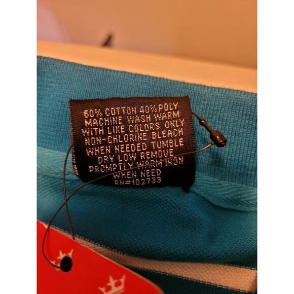 Red Ape Men's 3XL Striped Polo Designer Shirt Multicolored Embroidered Logo - Picture 5 of 12